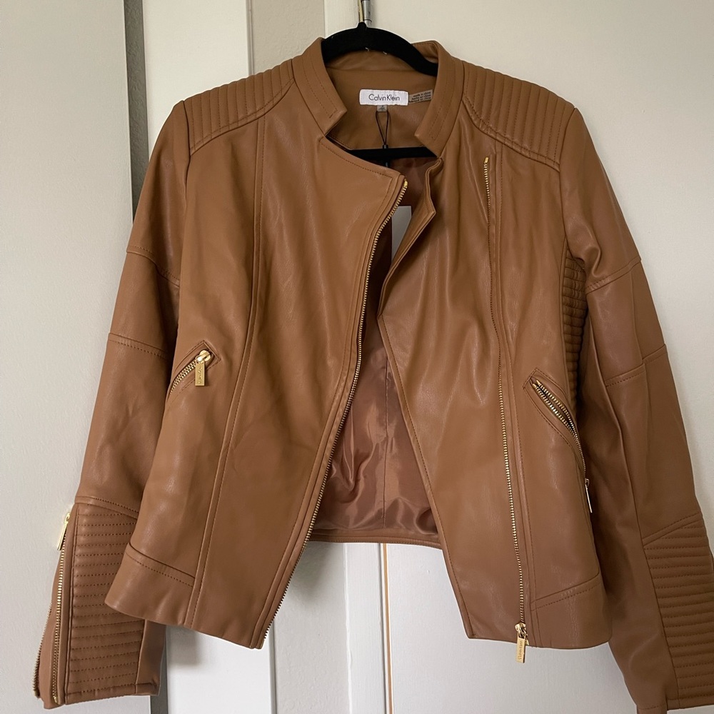 Calvin Klein faux leather jacket